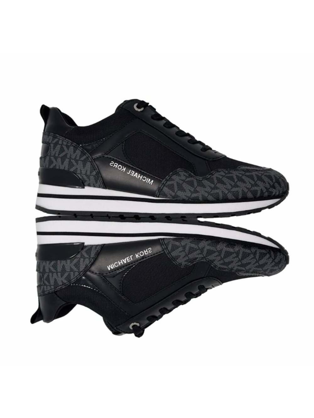 ✨MICHAEL KORS Wilma Trainer Sz 6 Women's Shoes Casual Sneakers Black 49S1WIFS1D✨ - Picture 2 of 10